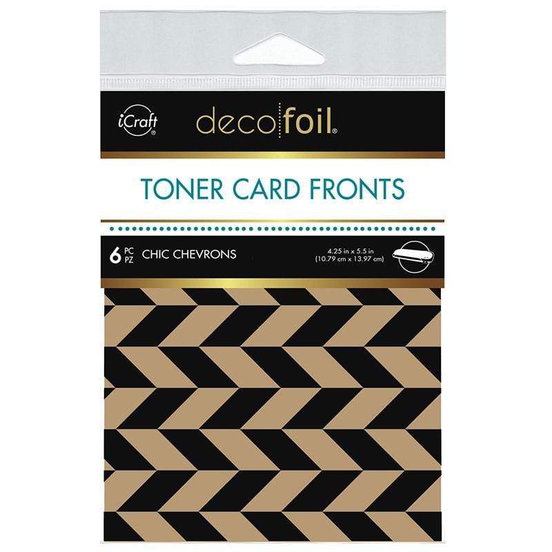 Deco Foil Kraft Toner Card Fronts Papier Cartes Chic Chevrons