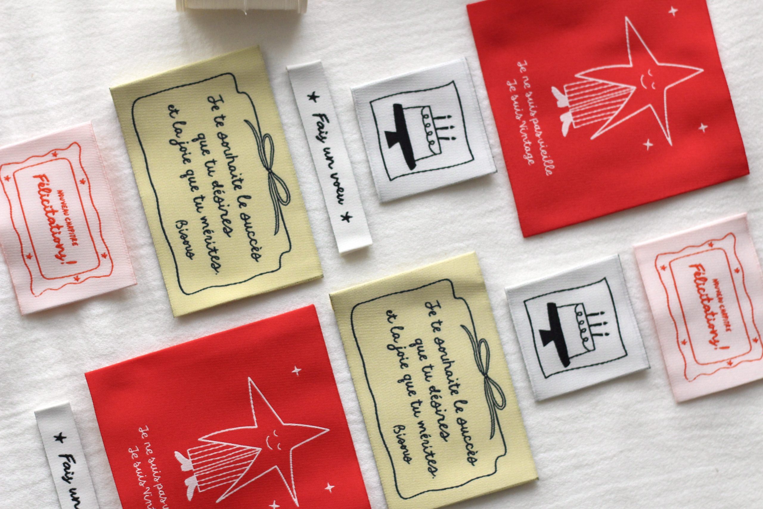 La Petite Maison Couture Pack Anniversaire étiquette tissu x10 fête