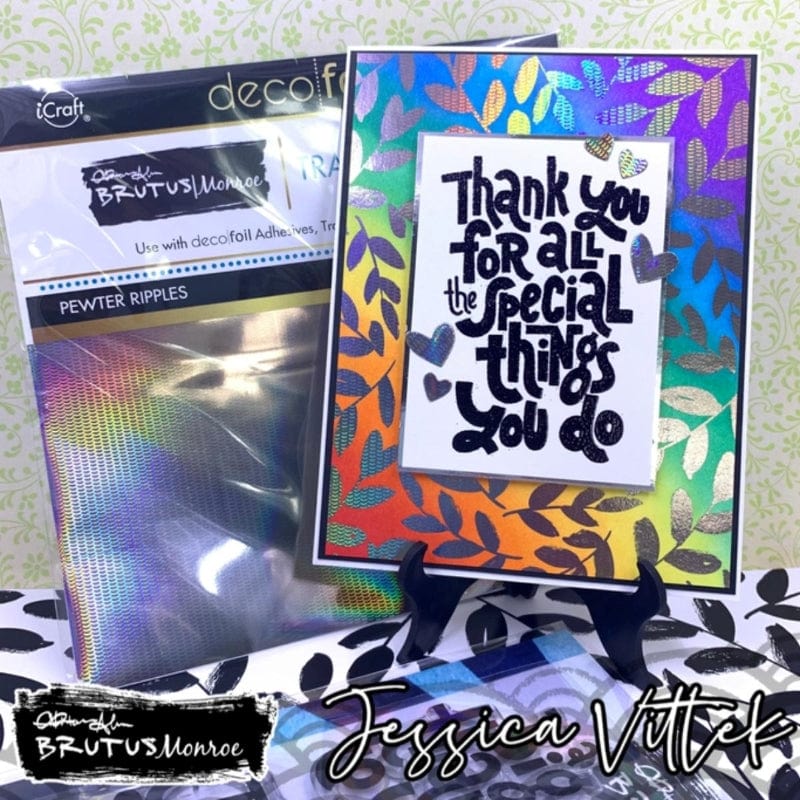 HeatnBond Brutus Monroe Pewter Ripples feuille foil 16 pièces