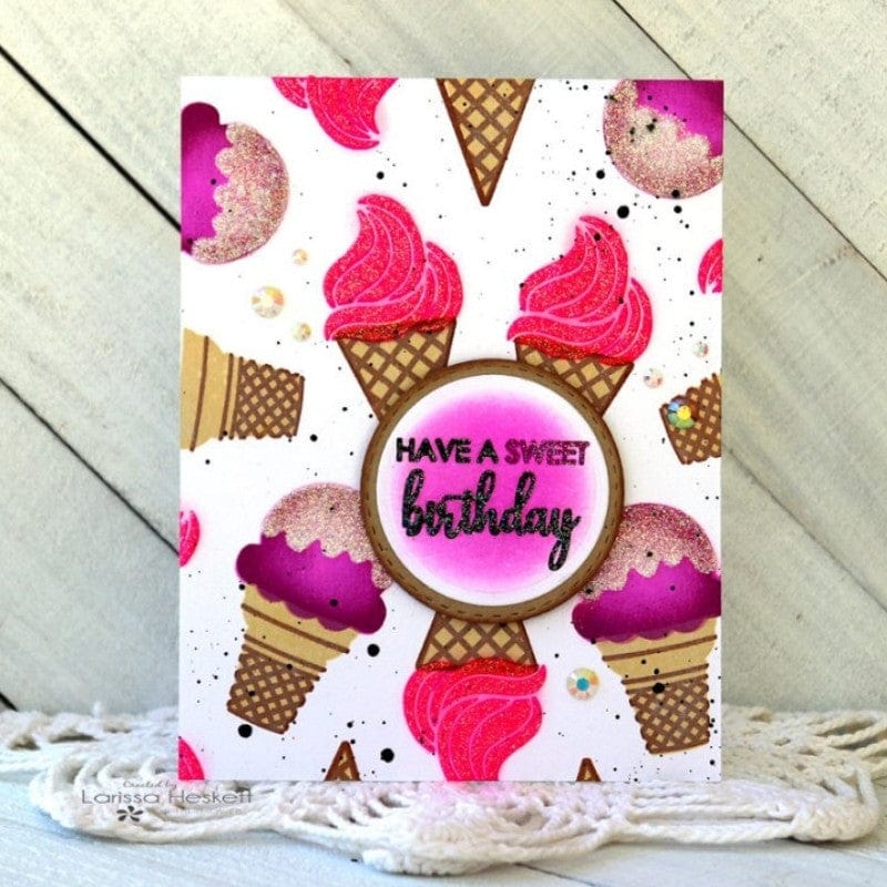 Rina K. Designs Sweet Stuff pochoir détail StampnStencil 15x15 cm