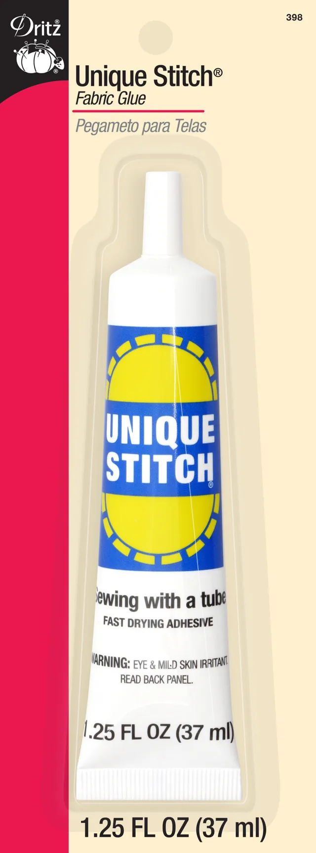 Dritz Unique Stitch 398 colle textile tissu ourlet 35 ml