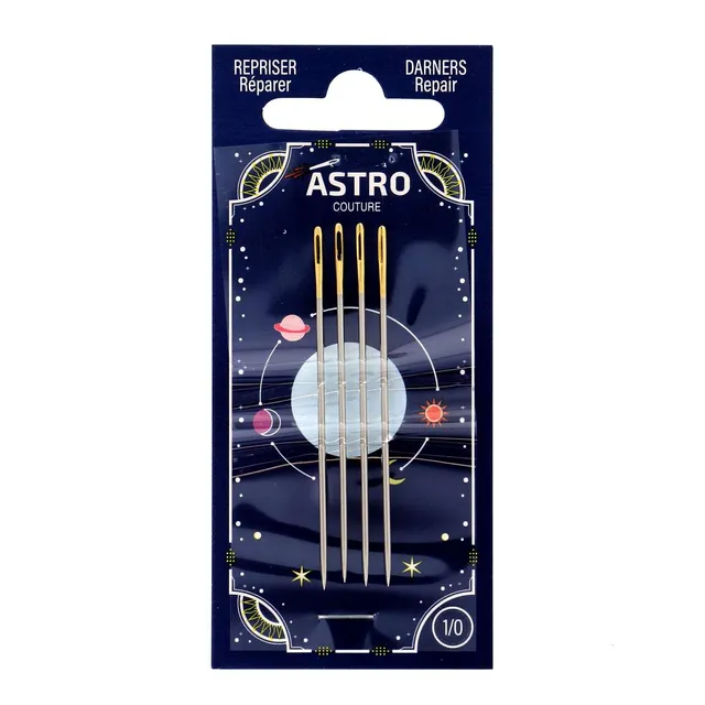 Bohin Astro Aiguilles à repriser N°3 à 9 acier doré