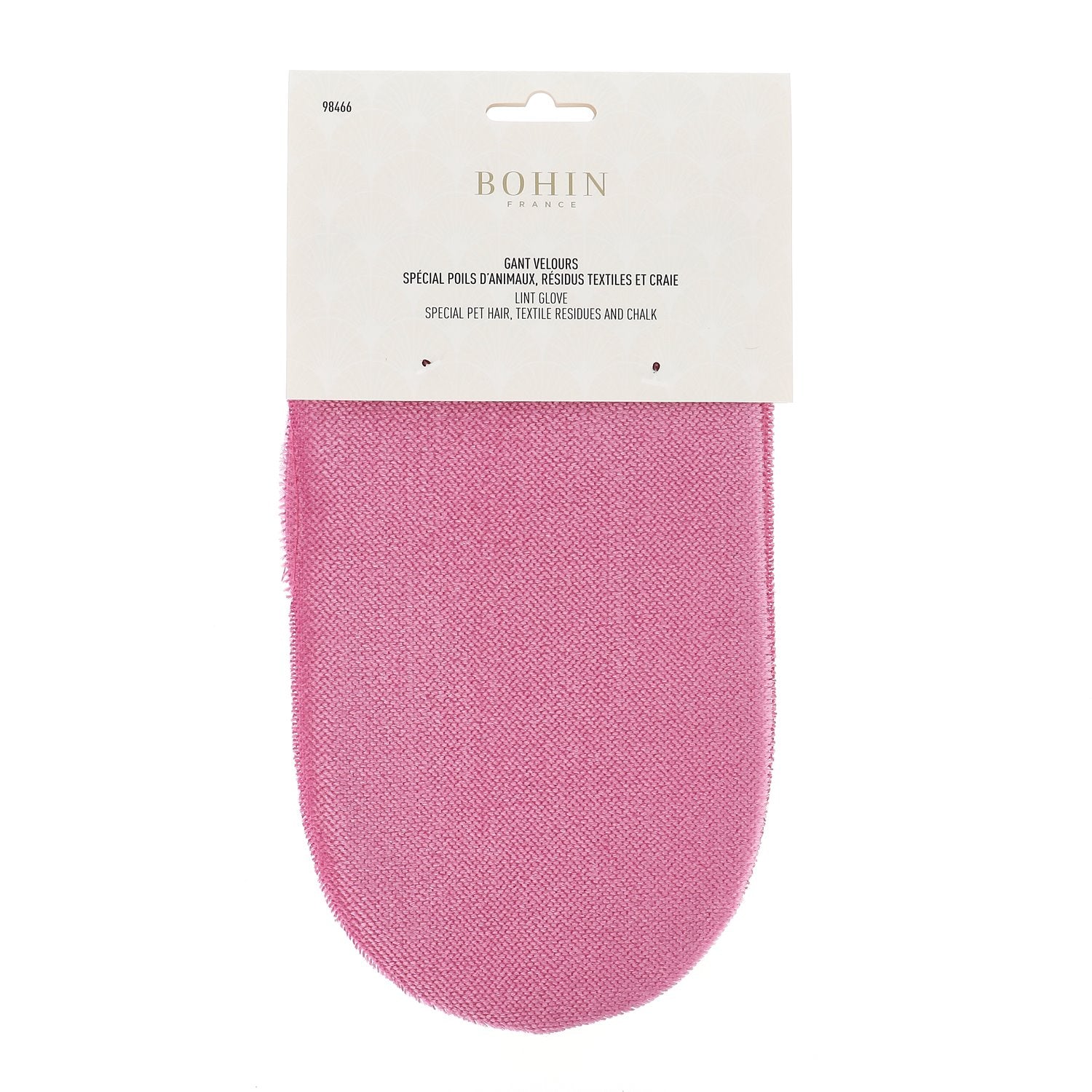 Bohin Accessoires entretien textile gant velours 26x14 cm