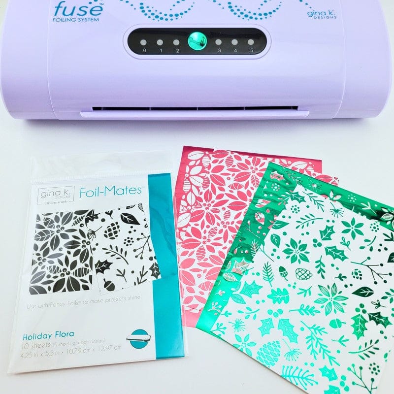 HeatnBond Gina K. Designs Holiday Flora foil-mates 10 feuilles