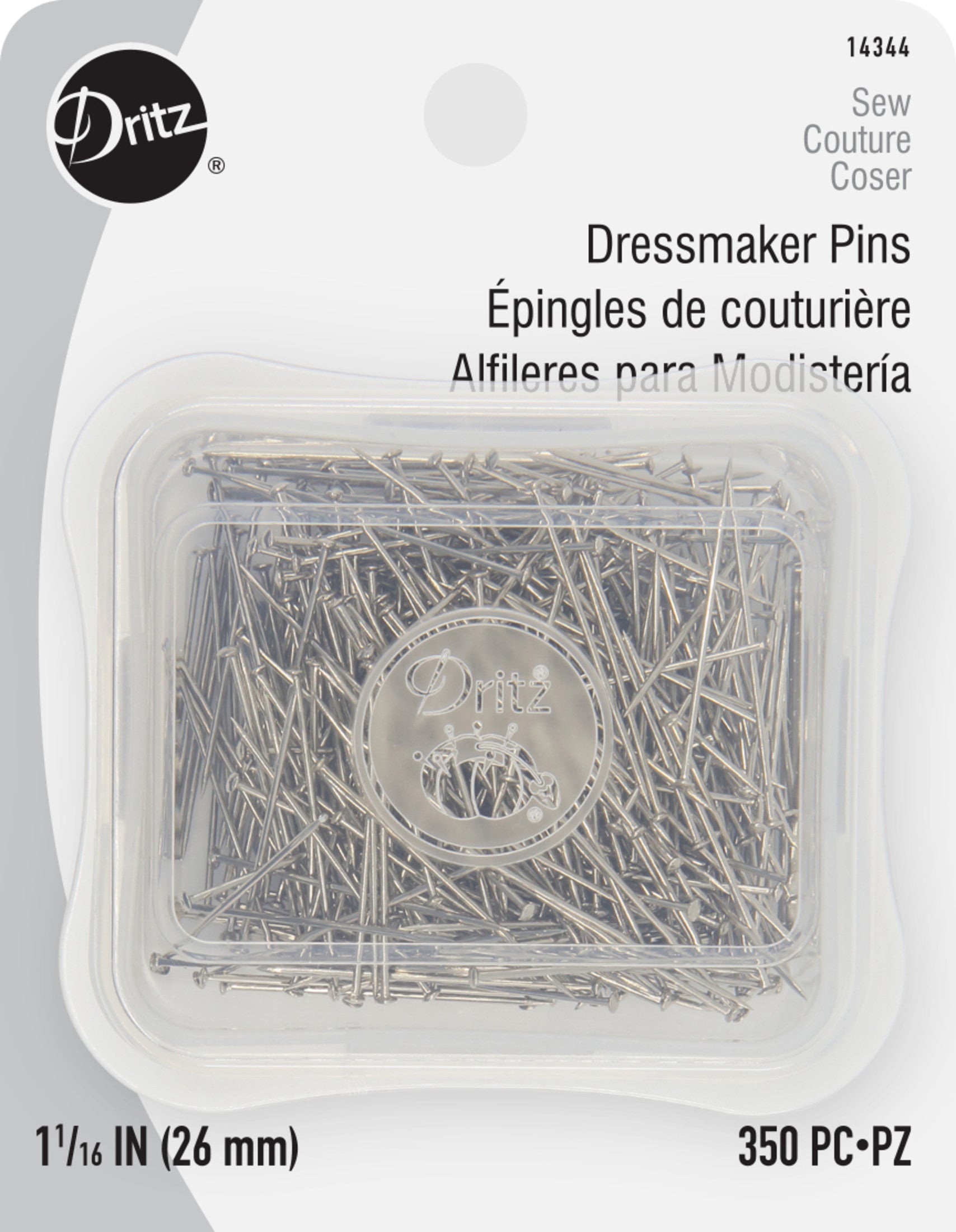 Dritz Dressmaker épingles couturière acier 27 mm 350 pc