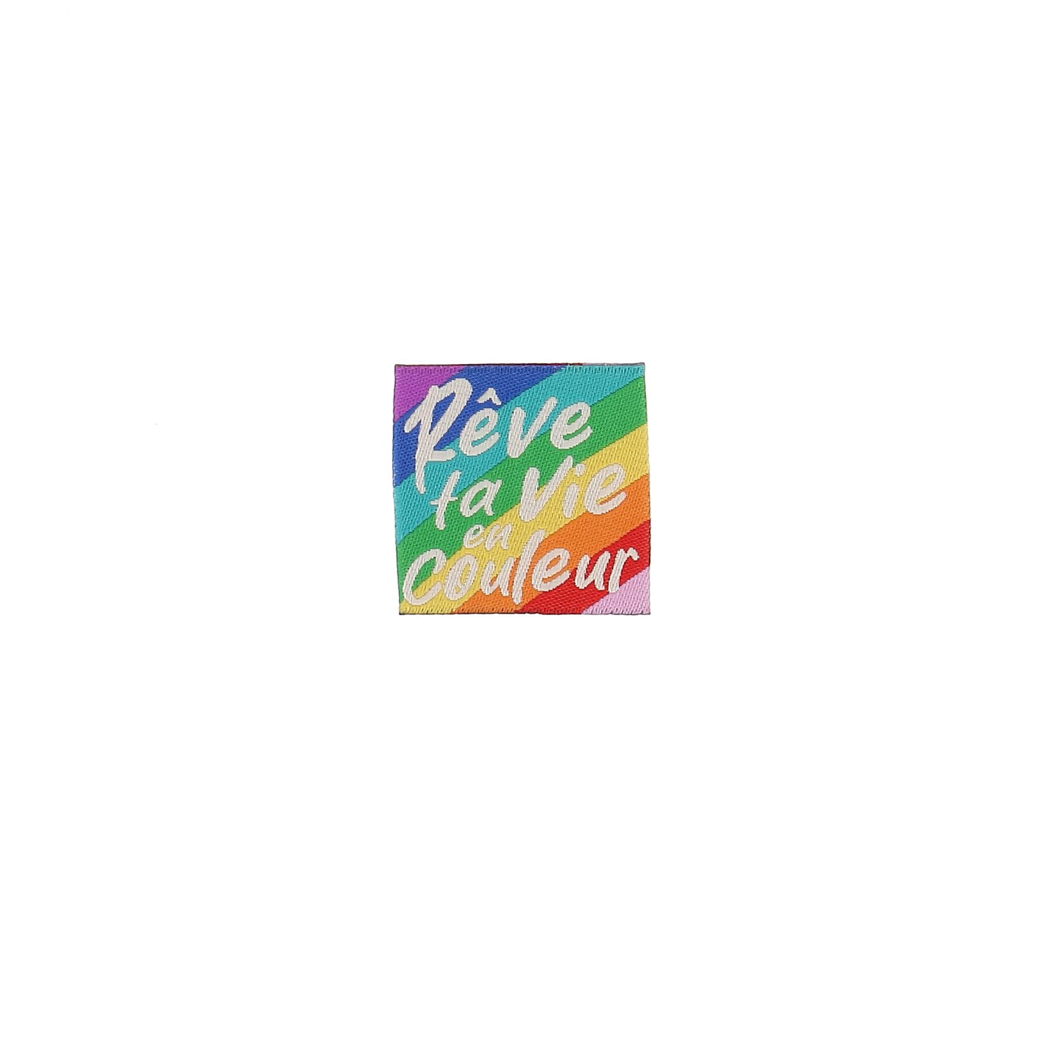 Bohin Étiquette Rêve ta vie en couleur 3,5 cm Oeko-Tex