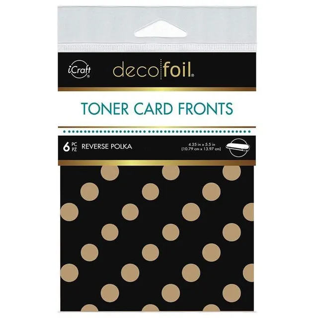 HeatnBond Deco Foil Toner carte kraft Reverse Polka 6 feuilles