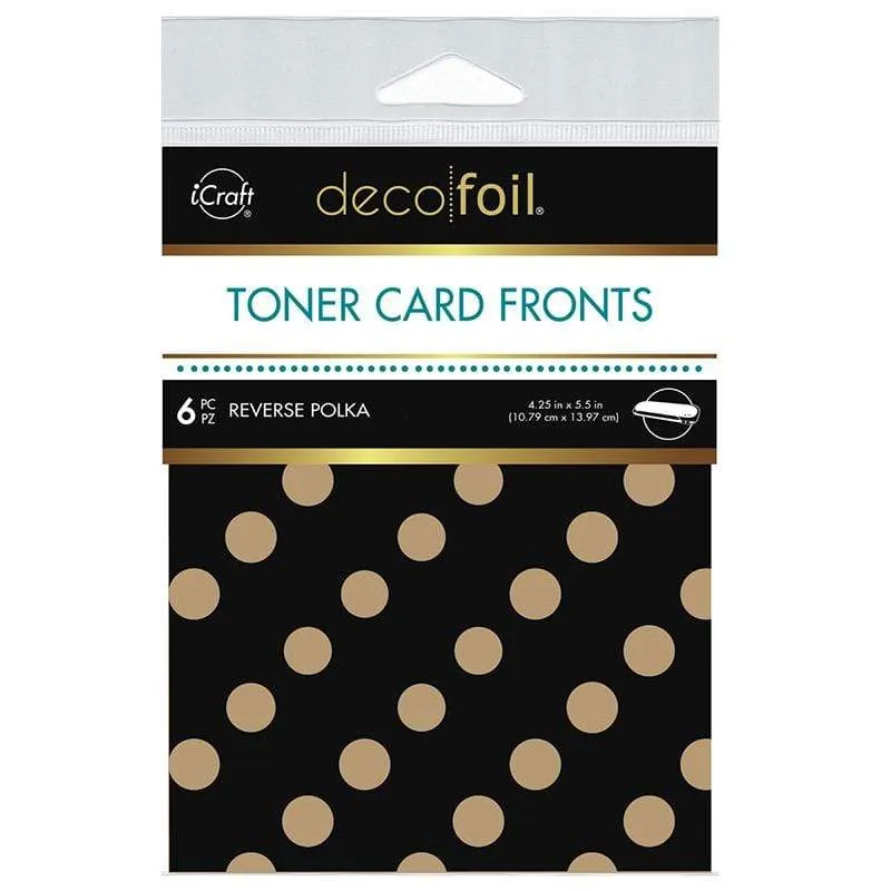 HeatnBond Deco Foil Toner carte kraft Reverse Polka 6 feuilles
