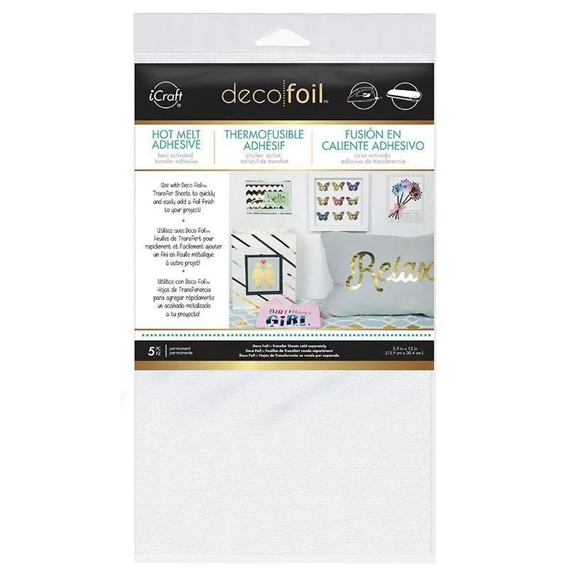 HeatnBond Deco Foil adhésif transfert Hot Melt 5 feuilles