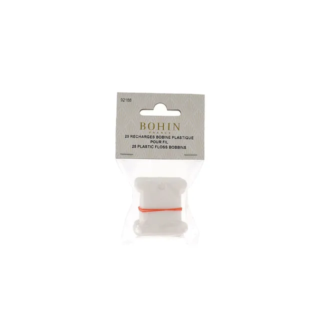 Bohin Tricot Crochet fusettes plastique rechange x25 fils broder