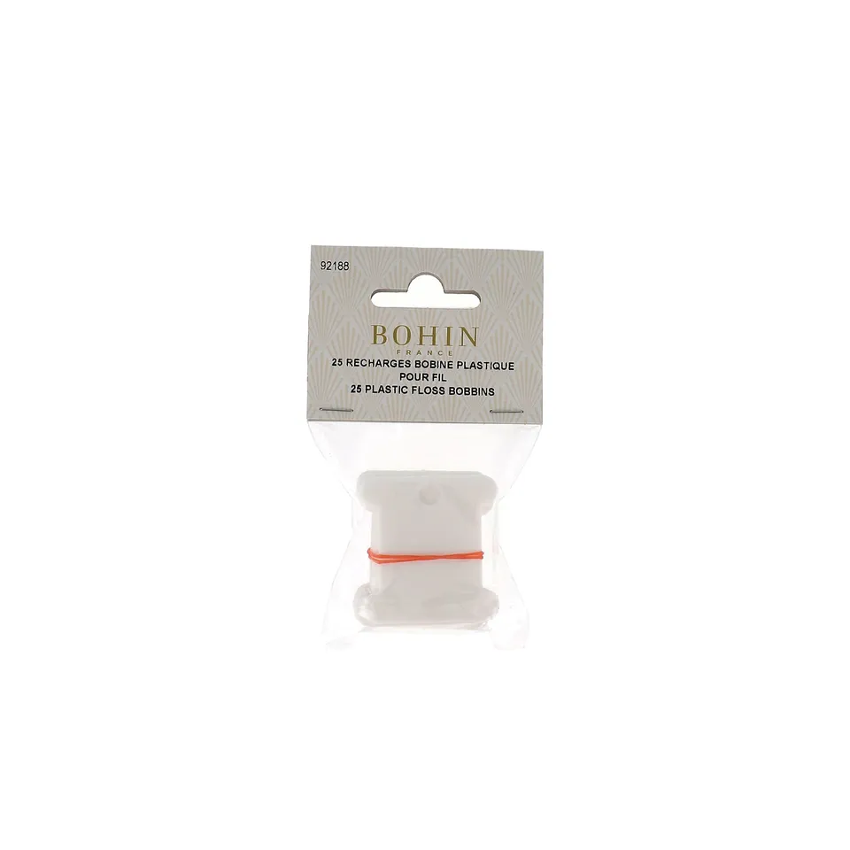 Bohin Tricot Crochet fusettes plastique rechange x25 fils broder