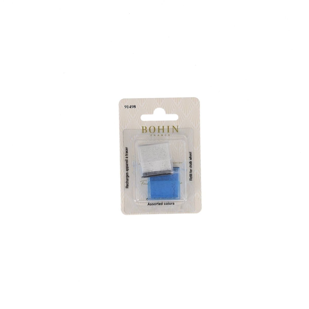 Bohin Marquage recharge craie roulette Bleu/Blanc lot 2