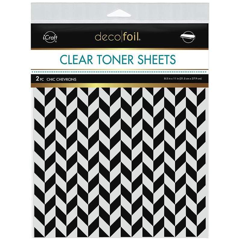 Deco Foil Clear Designer feuille toner Chic Chevrons 2 feuilles