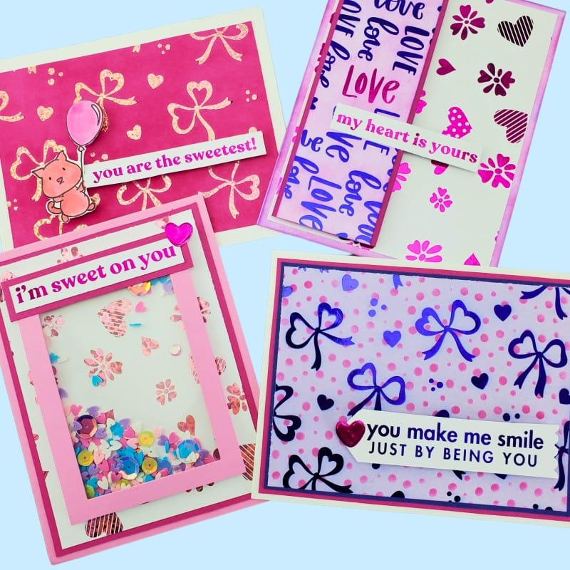 HeatnBond Deco Foil Toner Sheets papier foil Lots of Love 8 feuilles