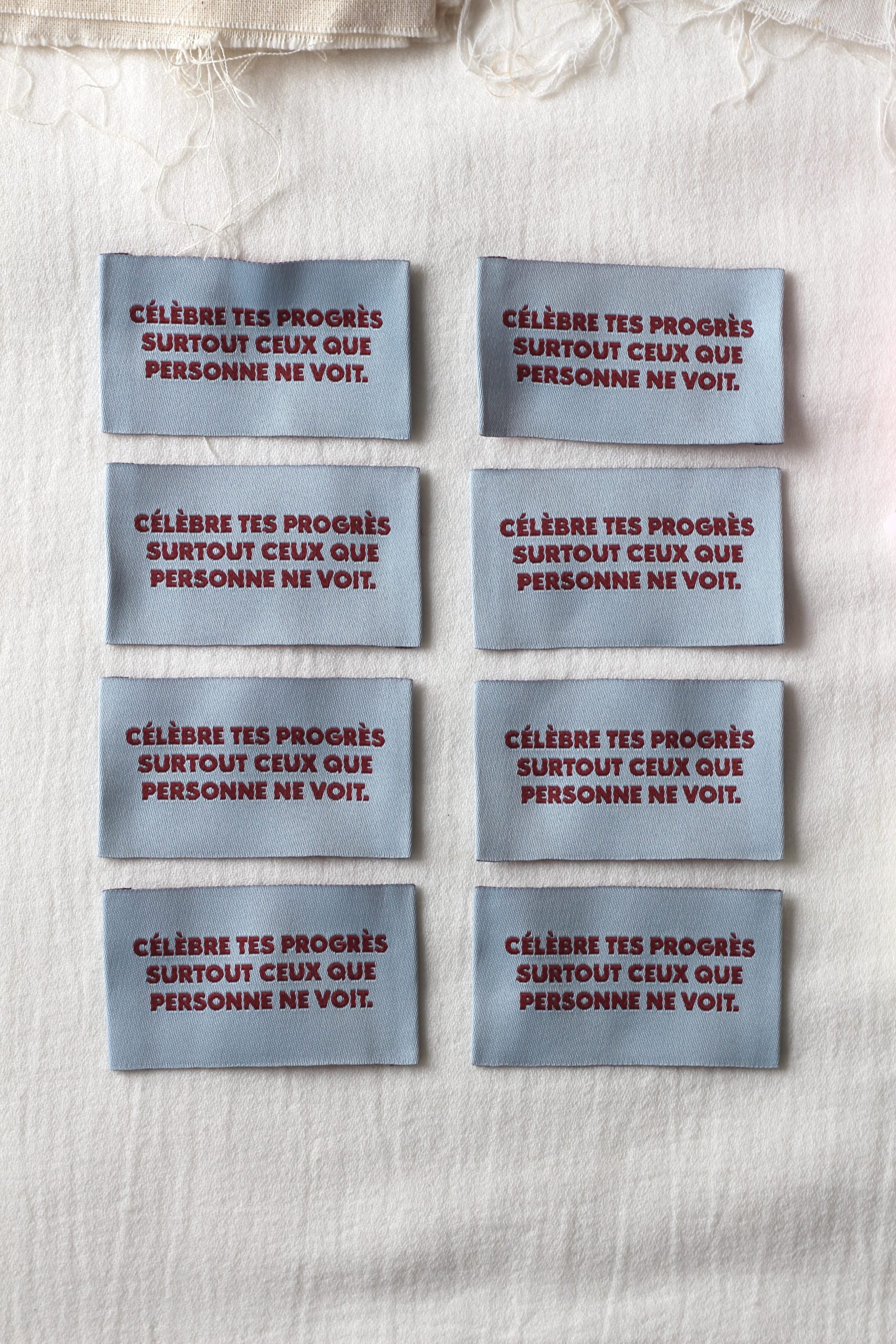 La Petite Maison Couture Célèbre tes victoires étiquette à coudre x8 bleu