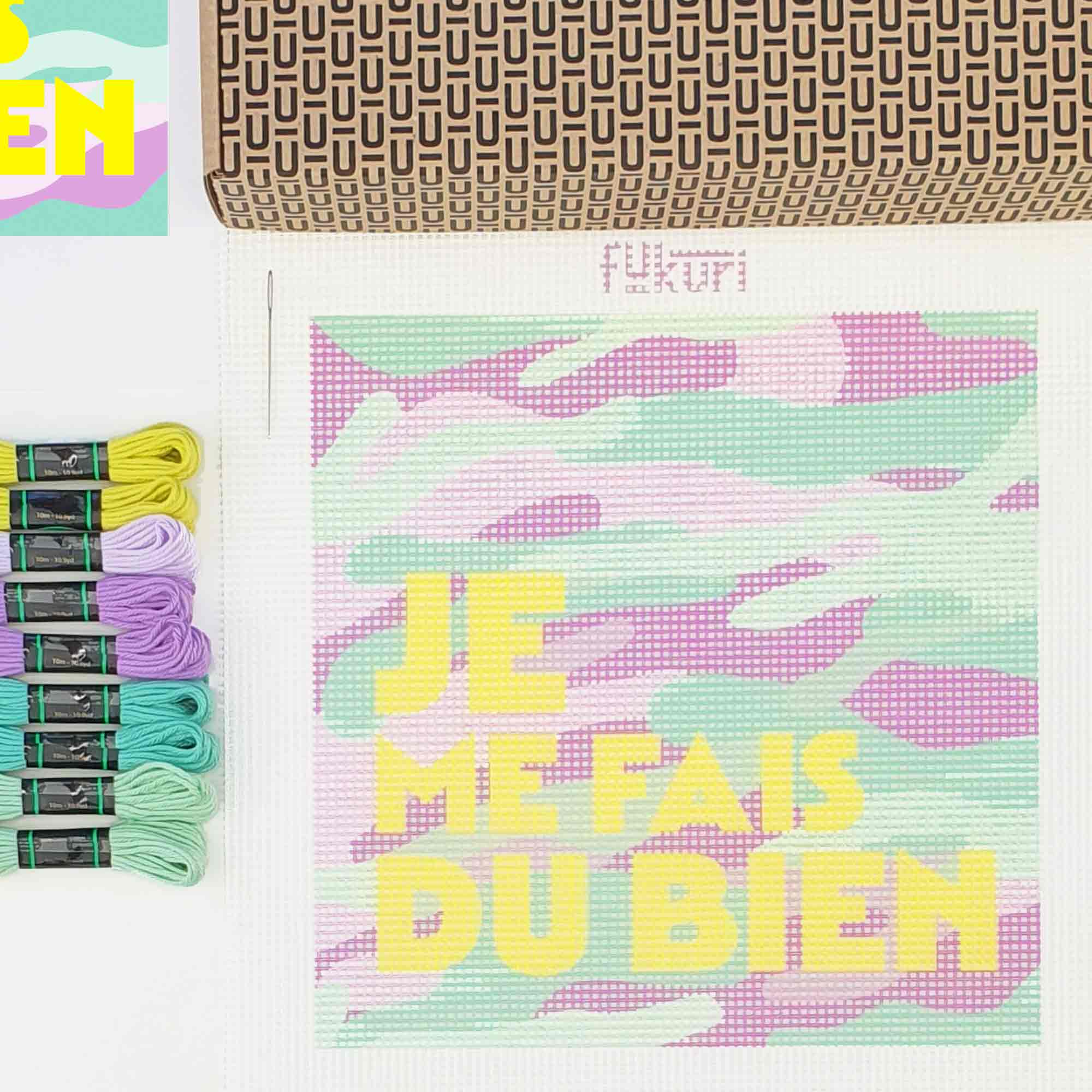 Bohin Fukuri Kit Canevas 20x20 cm Débutant