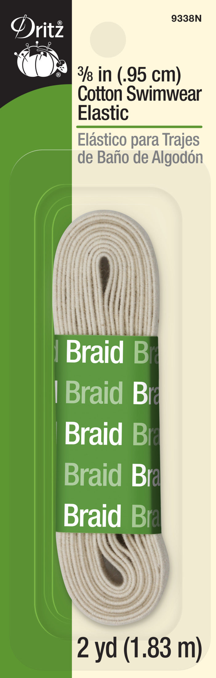 Dritz Elastics Elastique coton maillot naturel 3/8" 2 yd