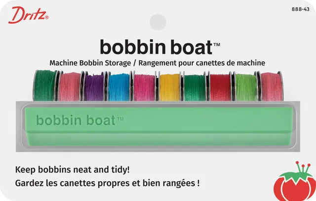 Dritz Bobbin Boat boîte canettes verte 10 places