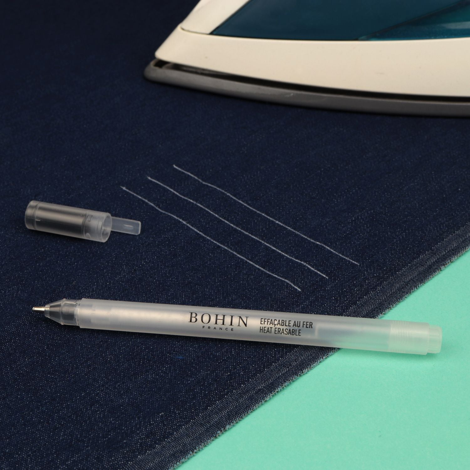 Bohin Marquage stylo Kekalor blanc effaçable fer 1 mm