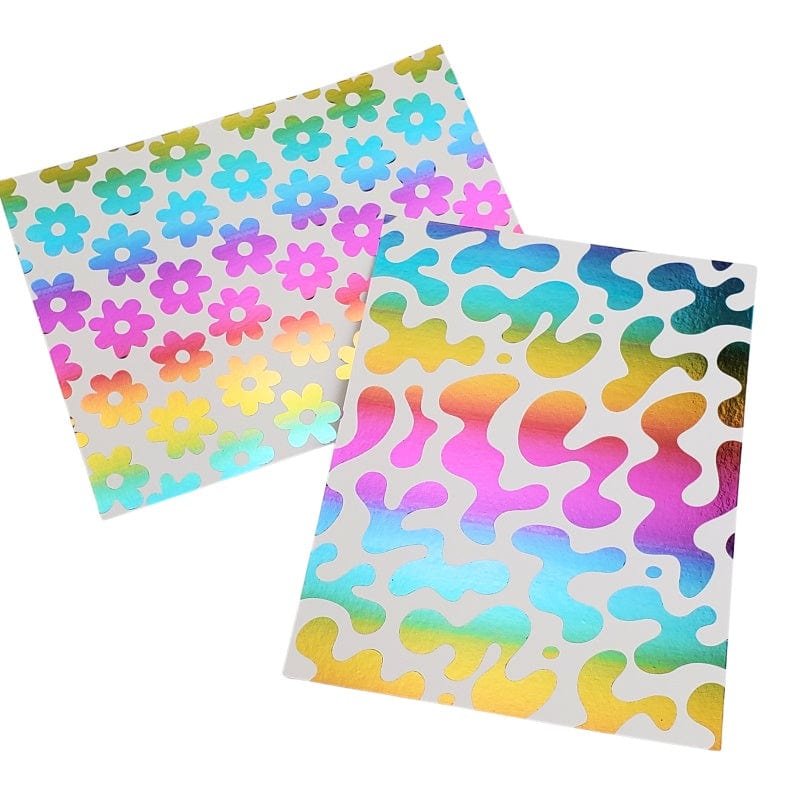 HeatnBond Deco Foil Groovy feuille toner carte A2 lot 8