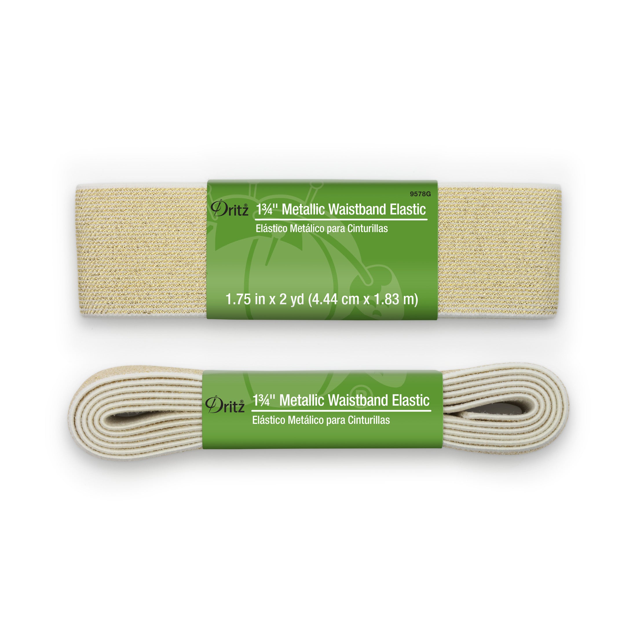 Dritz Élastique Ceinture Métallique Argenté 45 mm 2 Yd