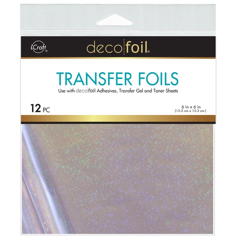 HeatnBond Deco Foil feuille transfert Silver Sparkle argent 12 feuilles