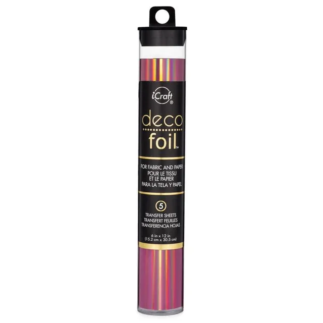 Deco Foil Enchanted Rose feuilles transfert métallique 15x30 cm