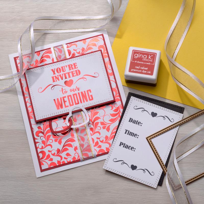 Gina K. Designs Foil-Mates papier toner mariage invitations