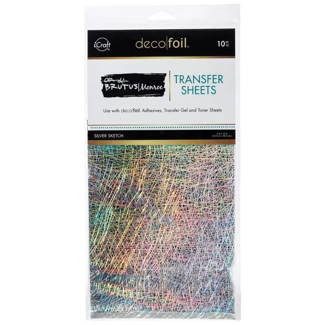 Brutus Monroe Foil Transfer feuille foil Silver Sketch 10 feuilles