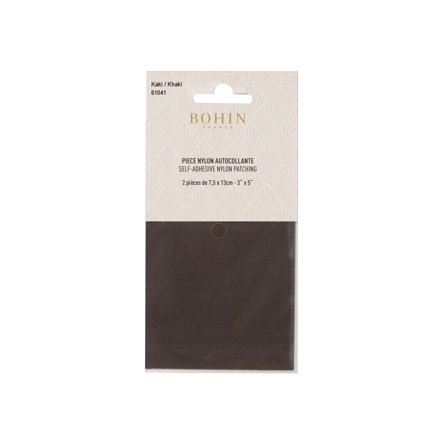 Bohin Colles textiles nylon autocollant noir 7,5x13 cm x2