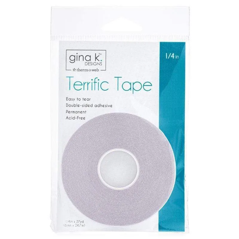 Gina K. Designs Terrific Tape ruban double face 6,3 mm 24,5 m
