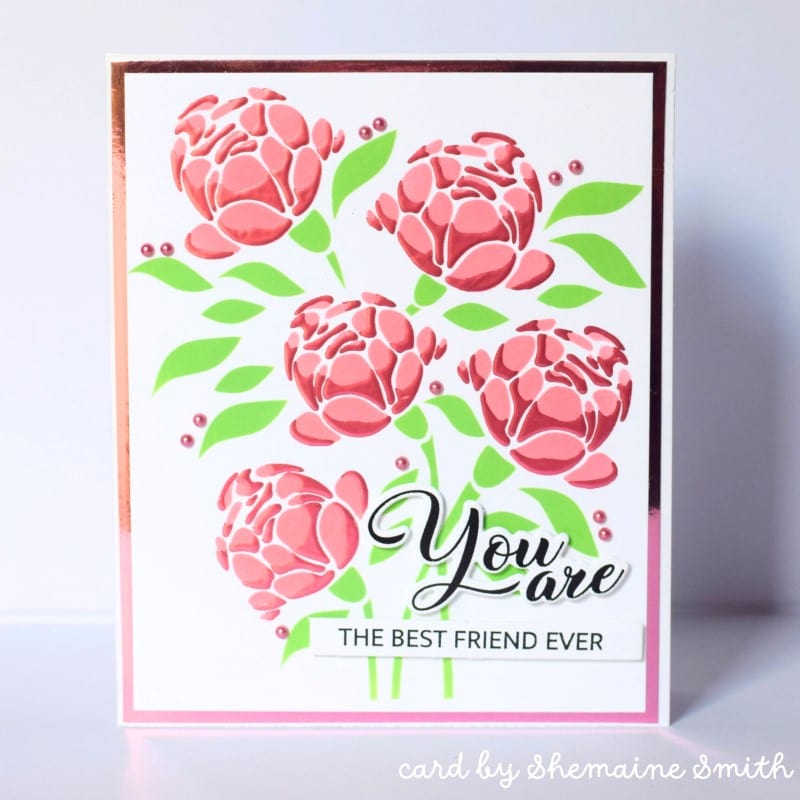 HeatnBond Gina K. Designs Fancy Foil transfert Dusty Rose mat 12 feuilles