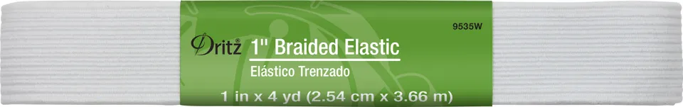 Dritz 9535W élastique tressé blanc 25 mm 4 yards