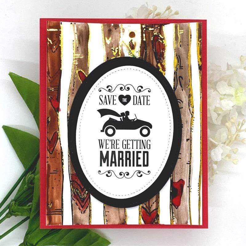 HeatnBond Unity Deco Foil Toner devants cartes Heart Trees 8 feuilles