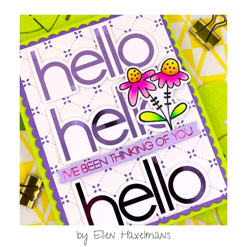 HeatnBond Deco Foil Oh Hello carte A2 8 feuilles toner