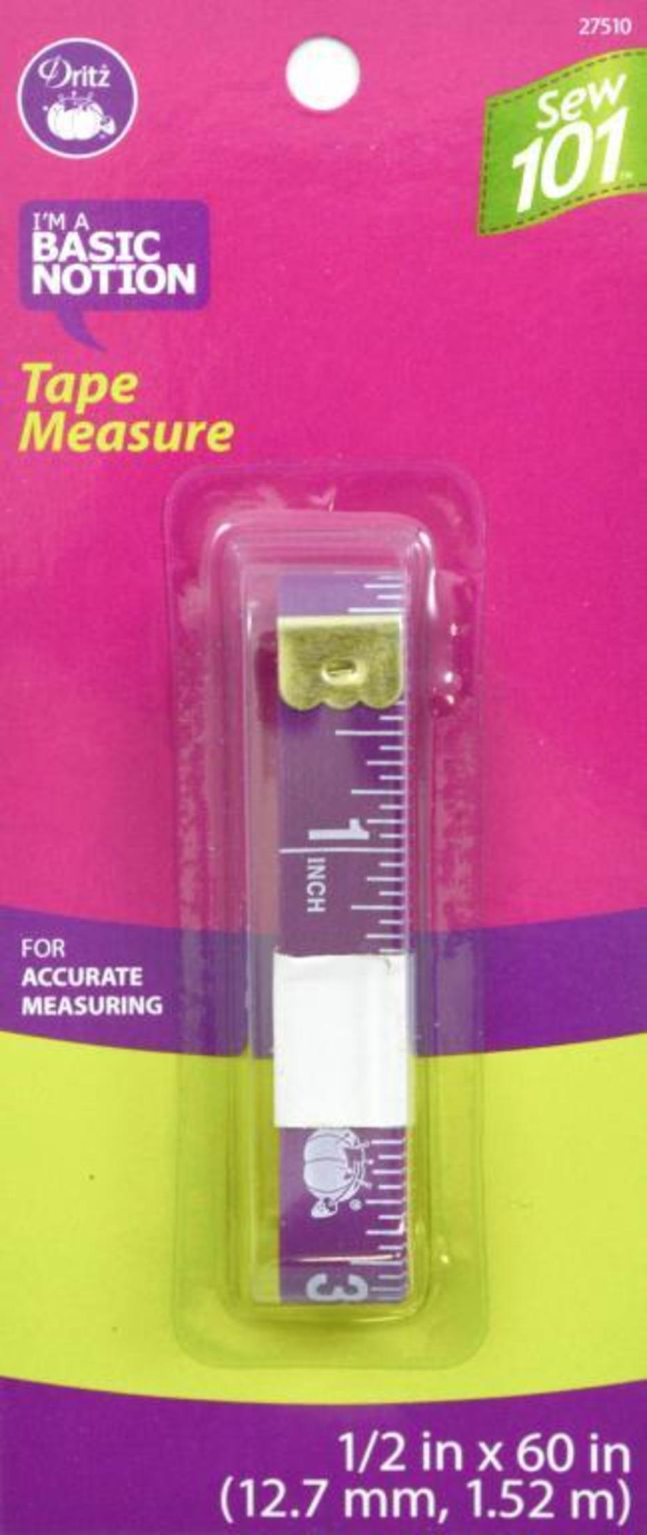 Dritz Marking Mètre Ruban Couture 1/2"x60" fibre verre