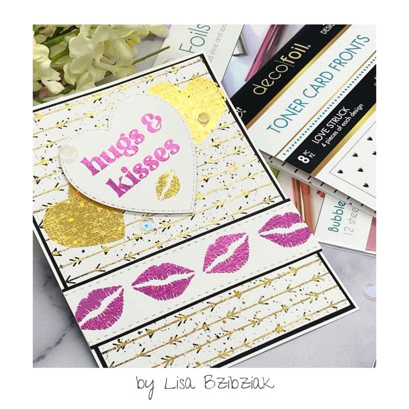 Deco Foil Toner Card Fronts Love Struck cartes A2 coeurs