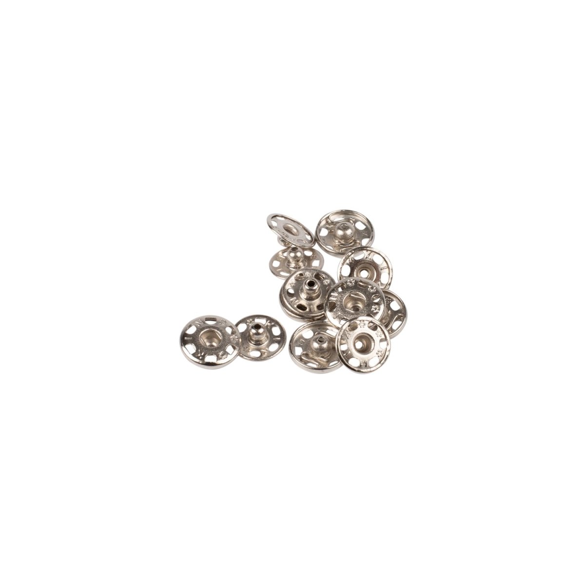 Bohin Boutons et pressions à coudre argent 8 mm