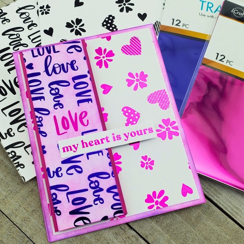 HeatnBond Deco Foil feuille transfert Indigo Dreams 6x6 12f