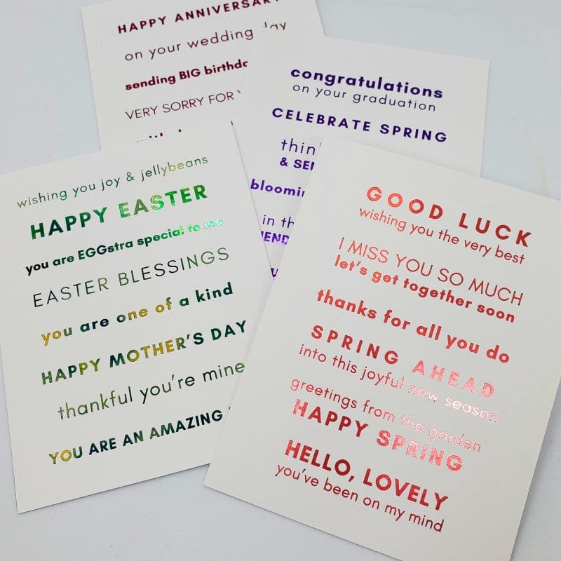 Deco Foil Toner Card Spring Ahead cartes foil A2 x8