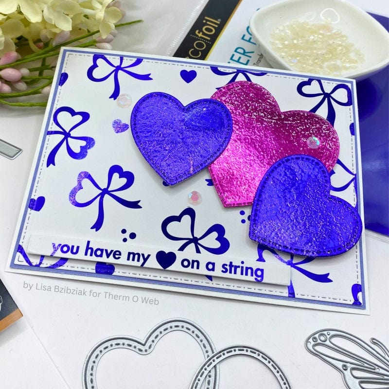 HeatnBond Deco Foil Heartstrings 8 feuilles toner A2