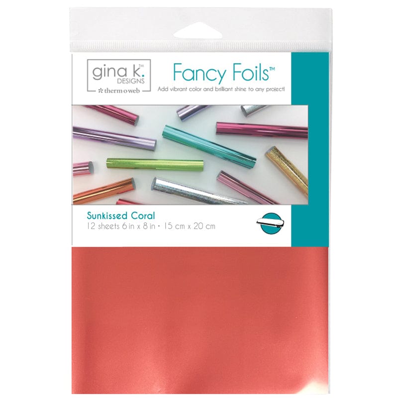 Gina K. Designs Fancy Foil corail mat Sunkissed Coral 12 feuilles