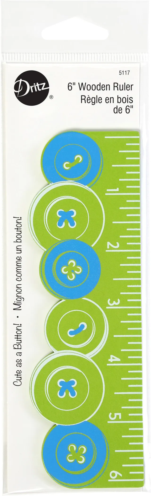 Dritz Marking 6" règle bois couture bobine de fil 15 cm