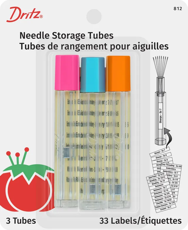 Dritz Needles Tubes Rangement Aiguilles 812 lot 3 aimanté