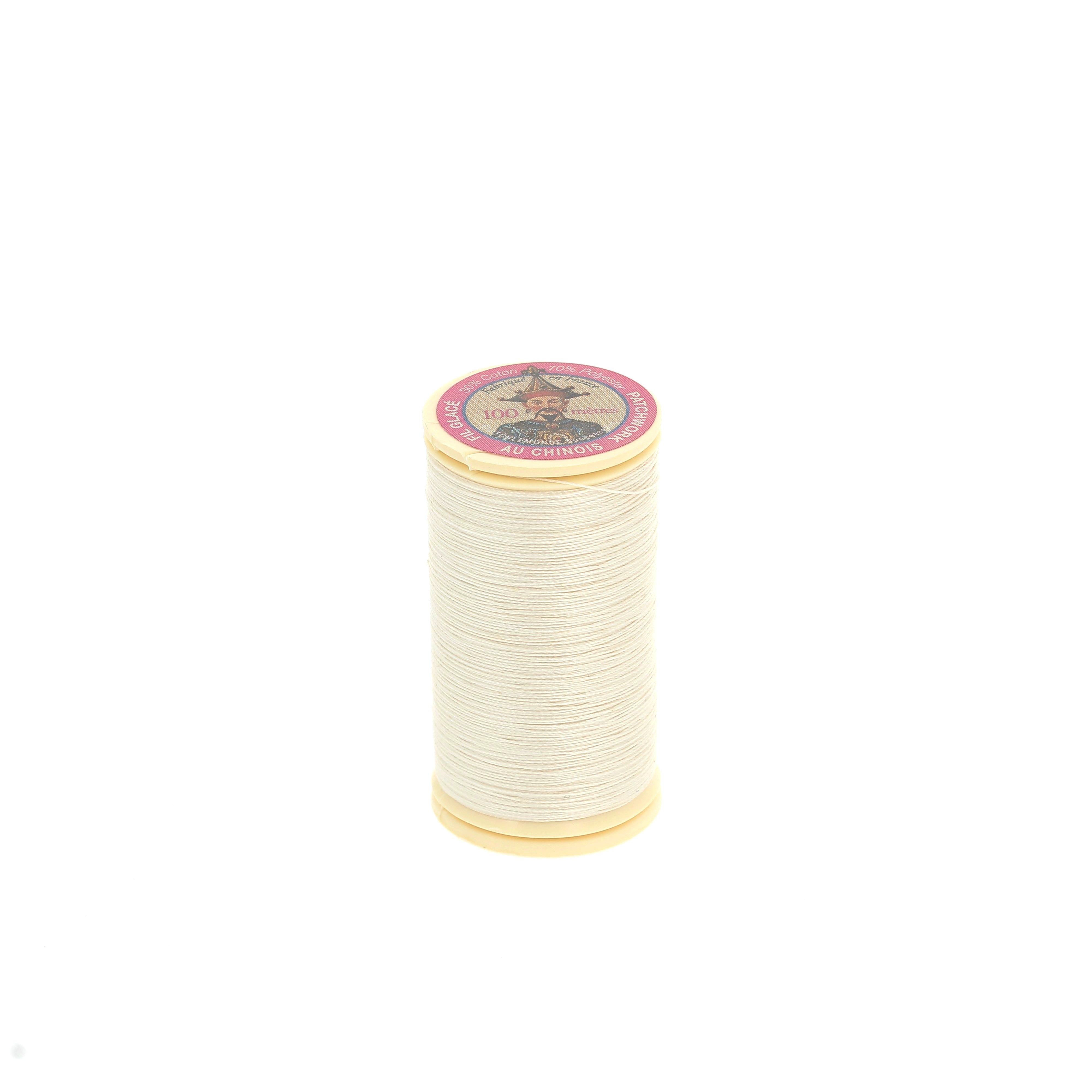 Fil Au Chinois Fil Patchwork Glacé N°50 100 m Blanc 100