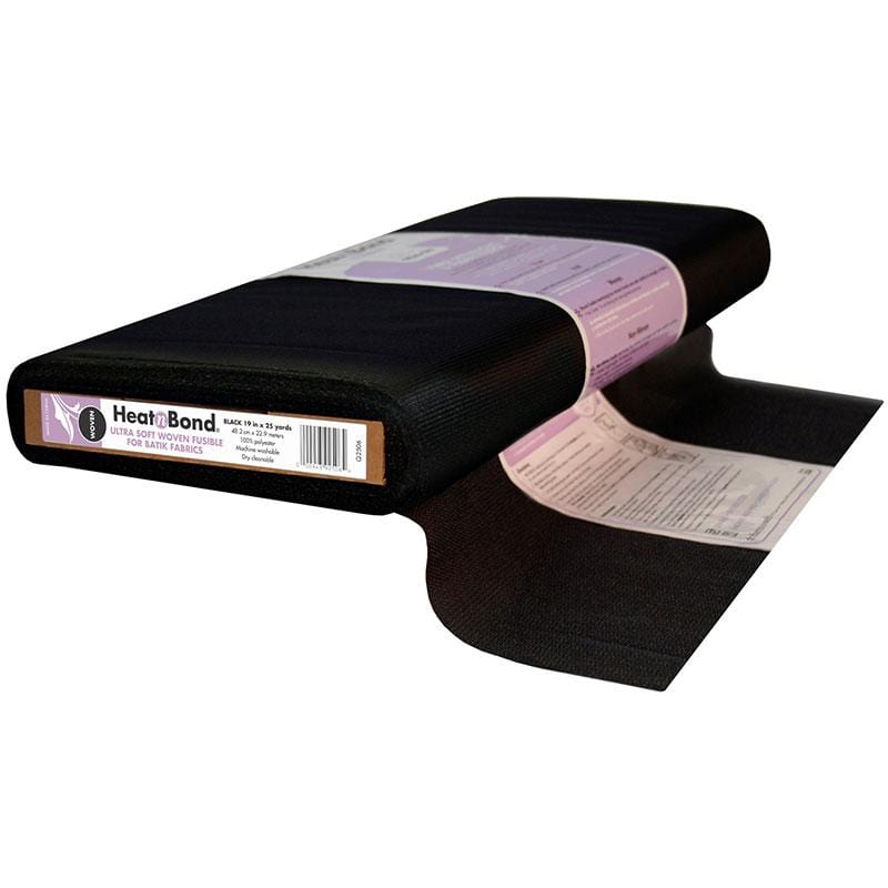 HeatnBond Entoilage tissé thermocollant noir 48cm coupe 2m
