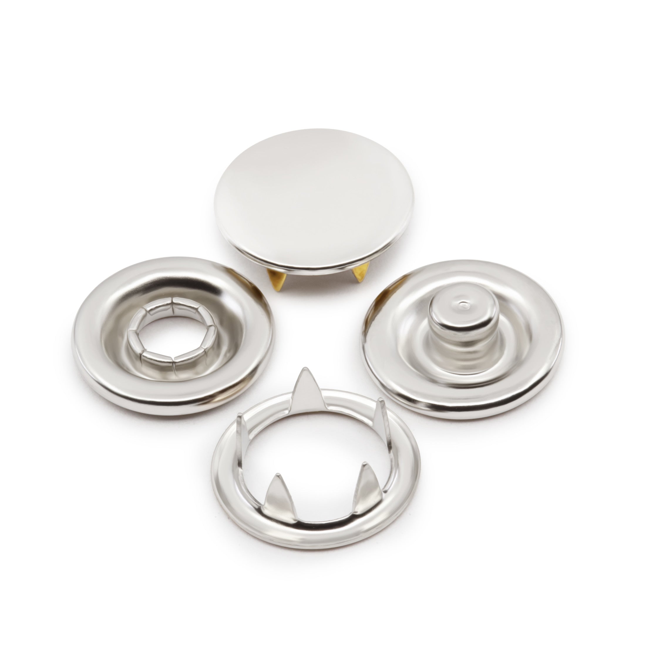 Dritz Fasteners Boutons Pression 5/8" Nickel 36 Jeux Tissu Épais