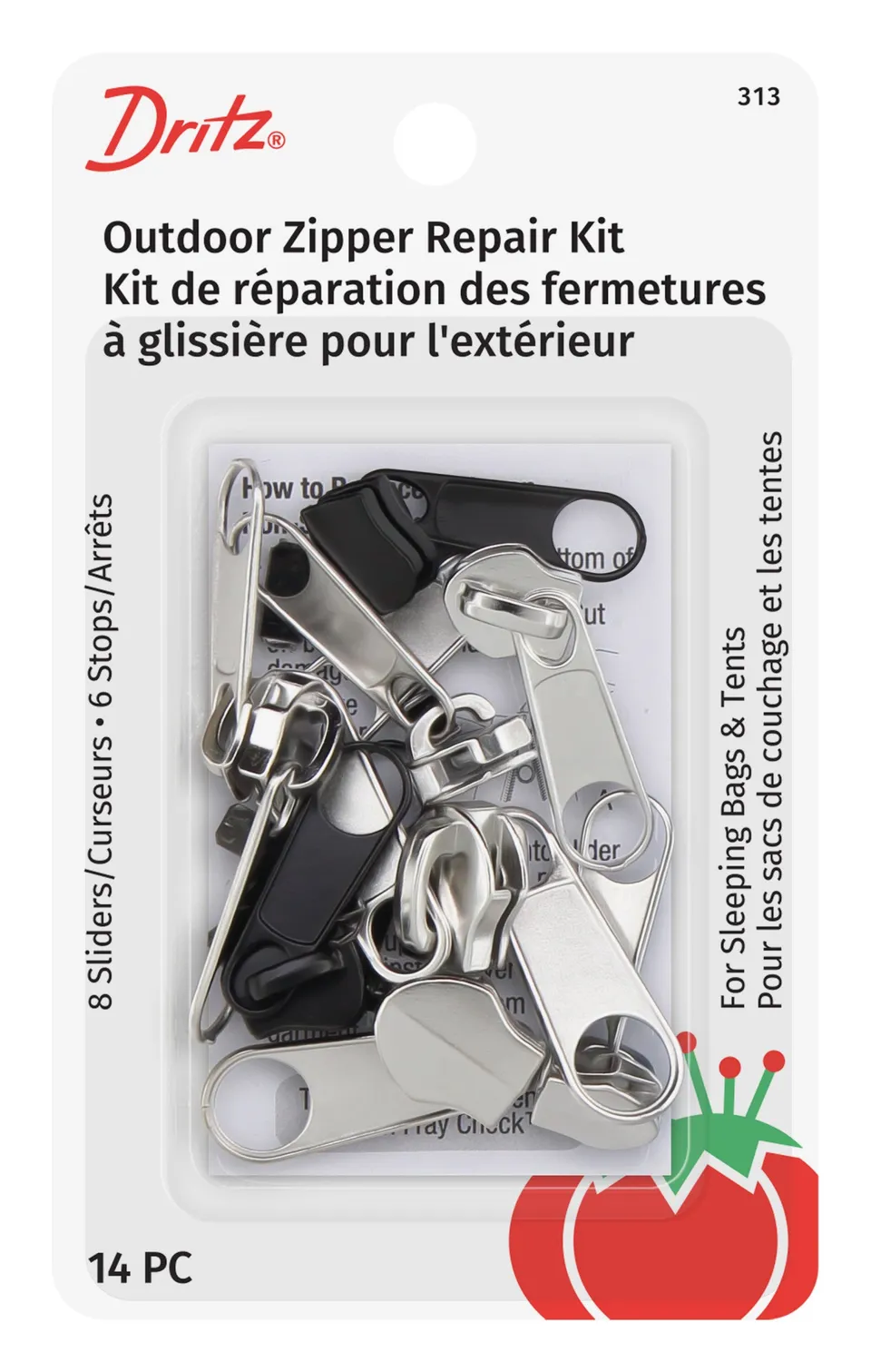 Dritz Fasteners 313 kit réparation fermeture outdoor assorti