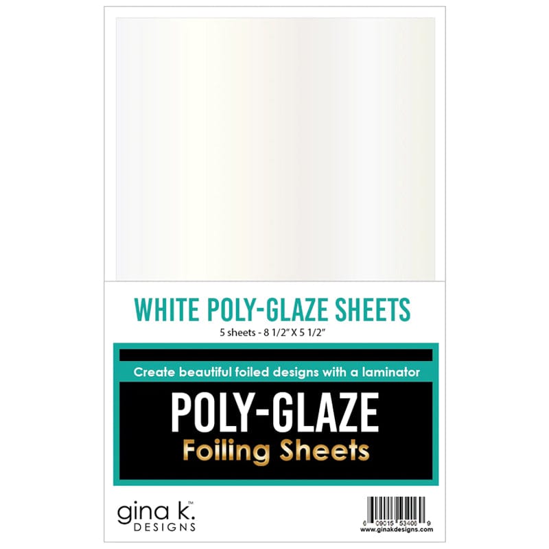 HeatnBond Gina K. Designs Poly-Glaze feuille foil blanche 5 feuilles