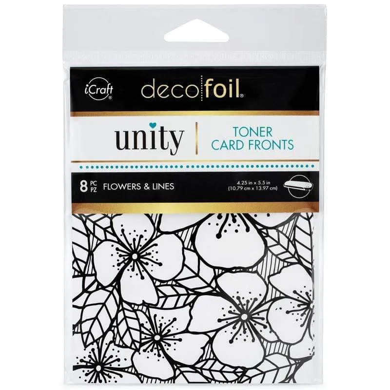 HeatnBond Unity carte toner Flowers and Lines 8 feuilles